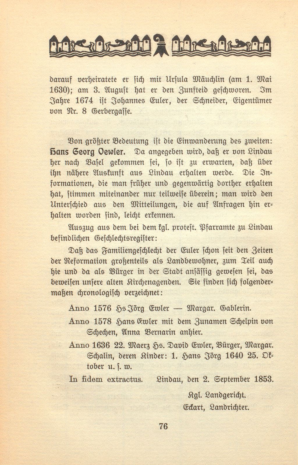 Zur Genealogie der Familie Euler in Basel – Seite 10