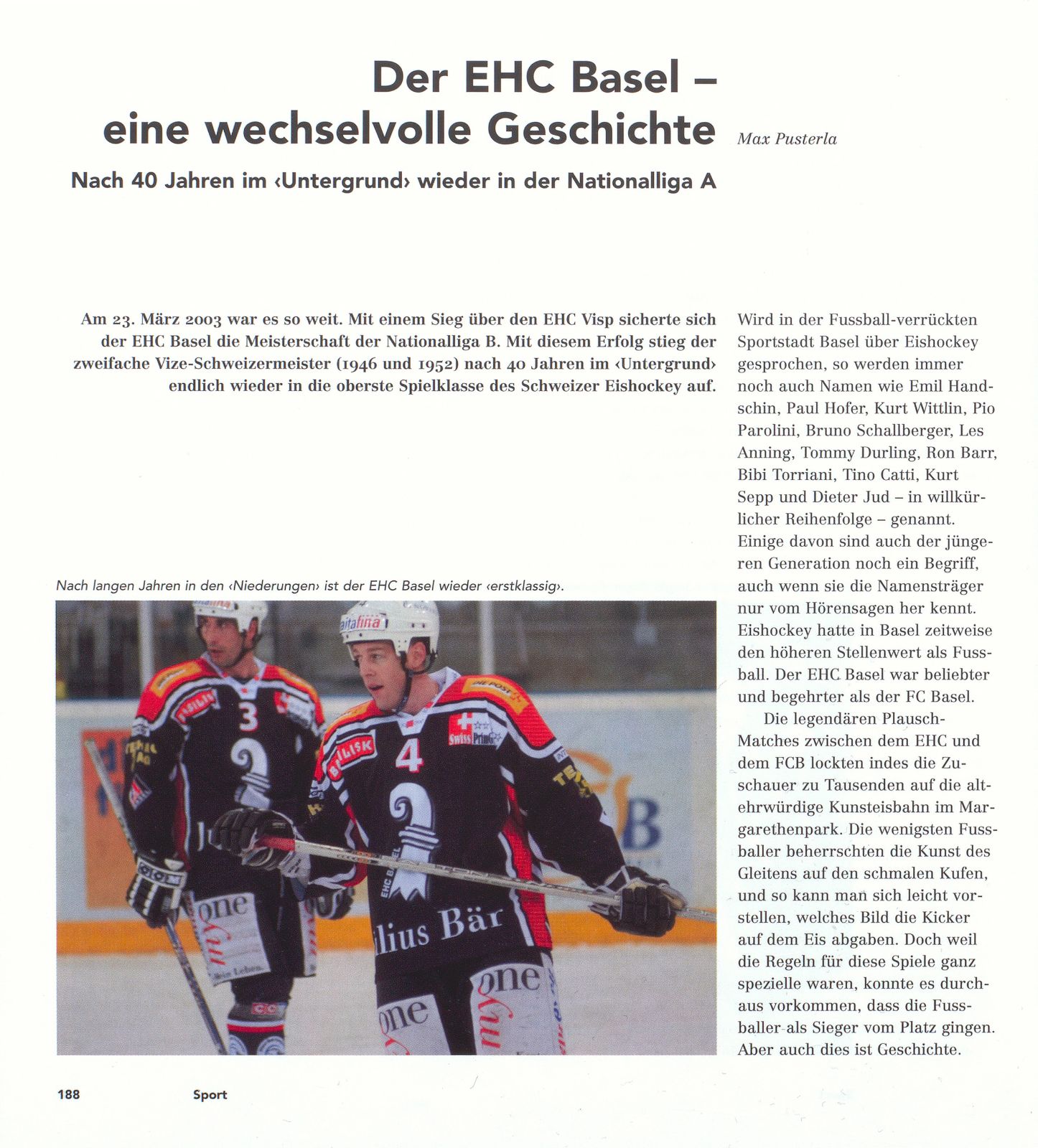 Der EHC Basel- eine wechselvolle Geschichte – Seite 1