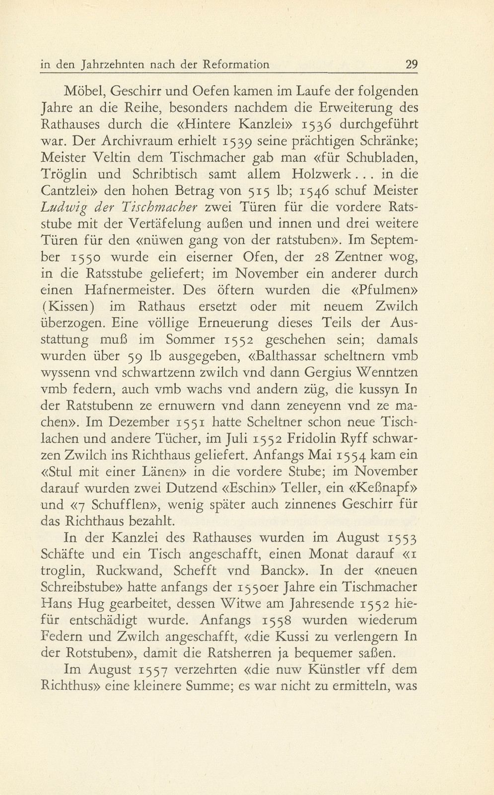 Von Basels öffentlicher Bau- und Kunstpflege in den Jahrzehnten nach der Reformation 1529-1560 – Seite 9