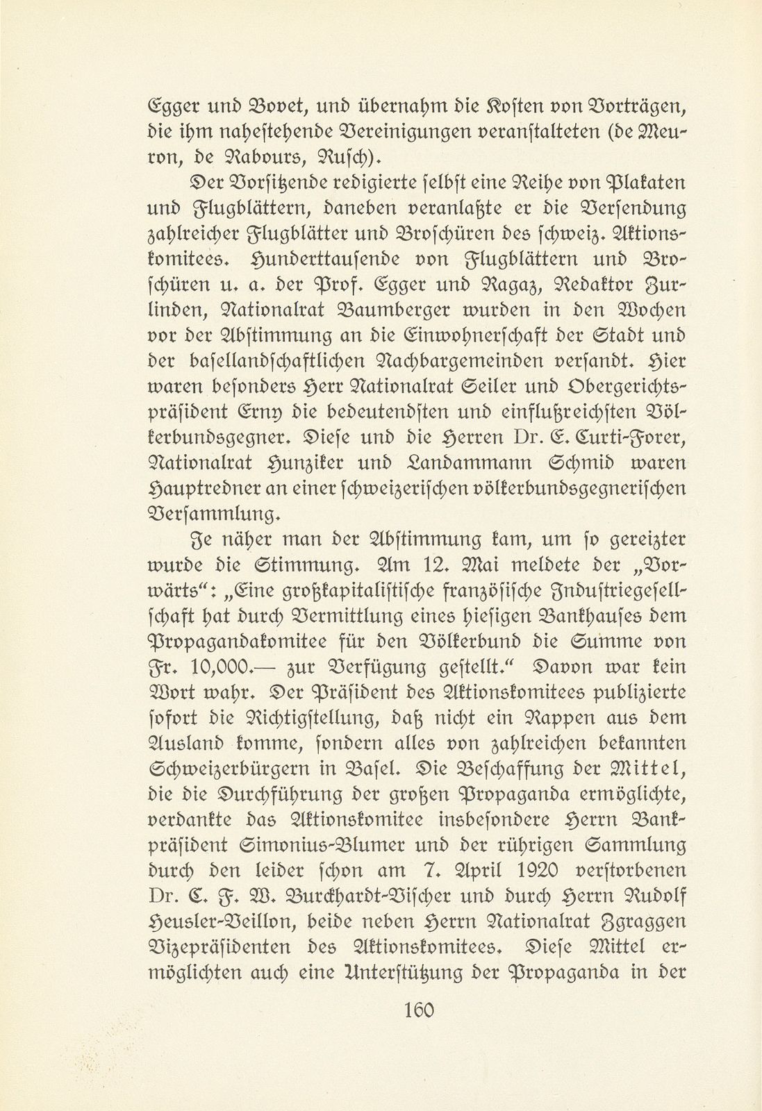 Die Stellungnahme Basels zum Eintritt der Schweiz in den Völkerbund – Seite 10