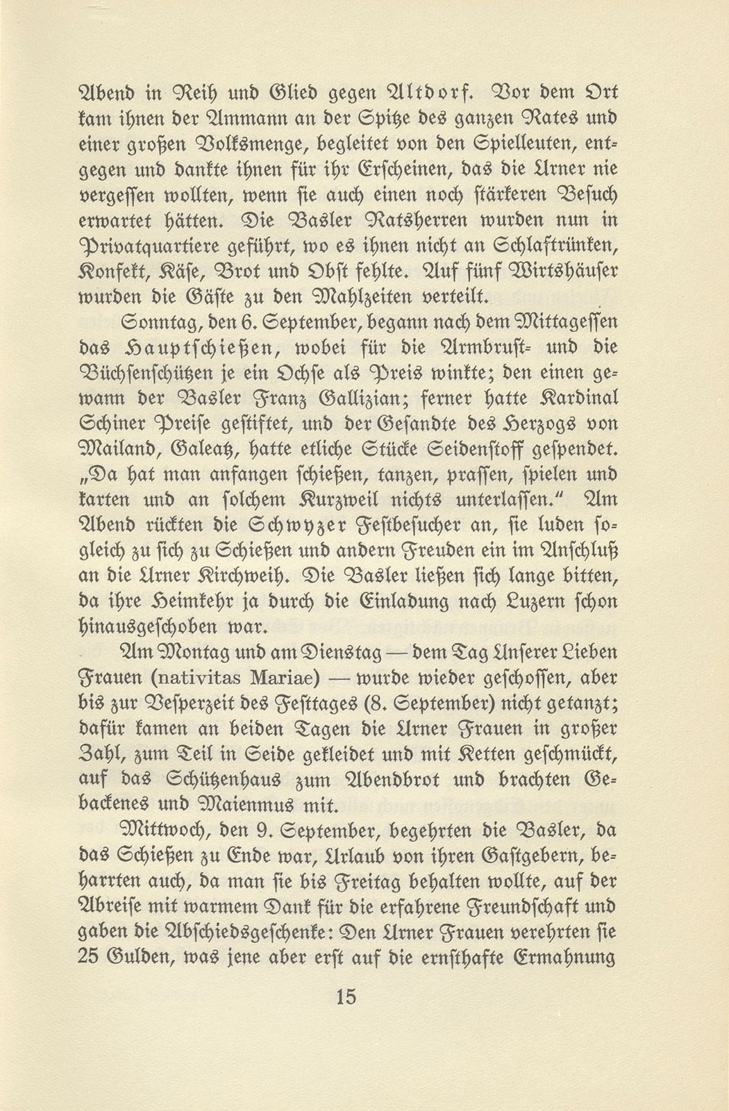 Die Teilnahme der Basler an Kilbe und Schiessen der Urner Anno 1517 – Seite 3