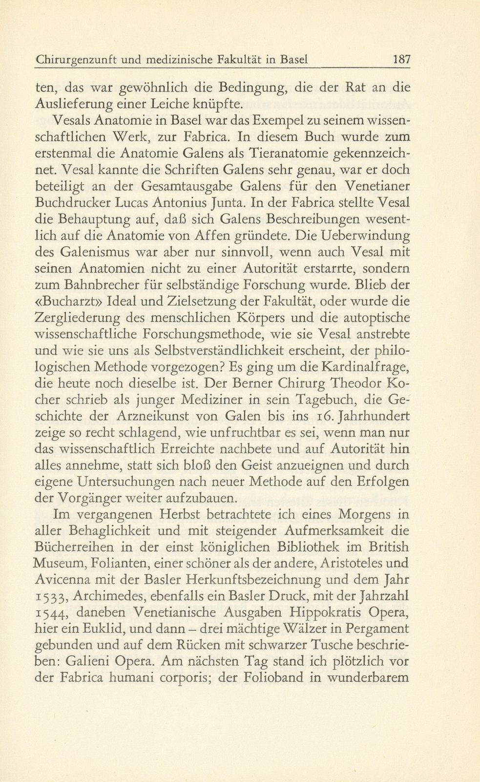 Ärzte und Wundärzte, Chirurgenzunft und medizinische Fakultät in Basel – Seite 9