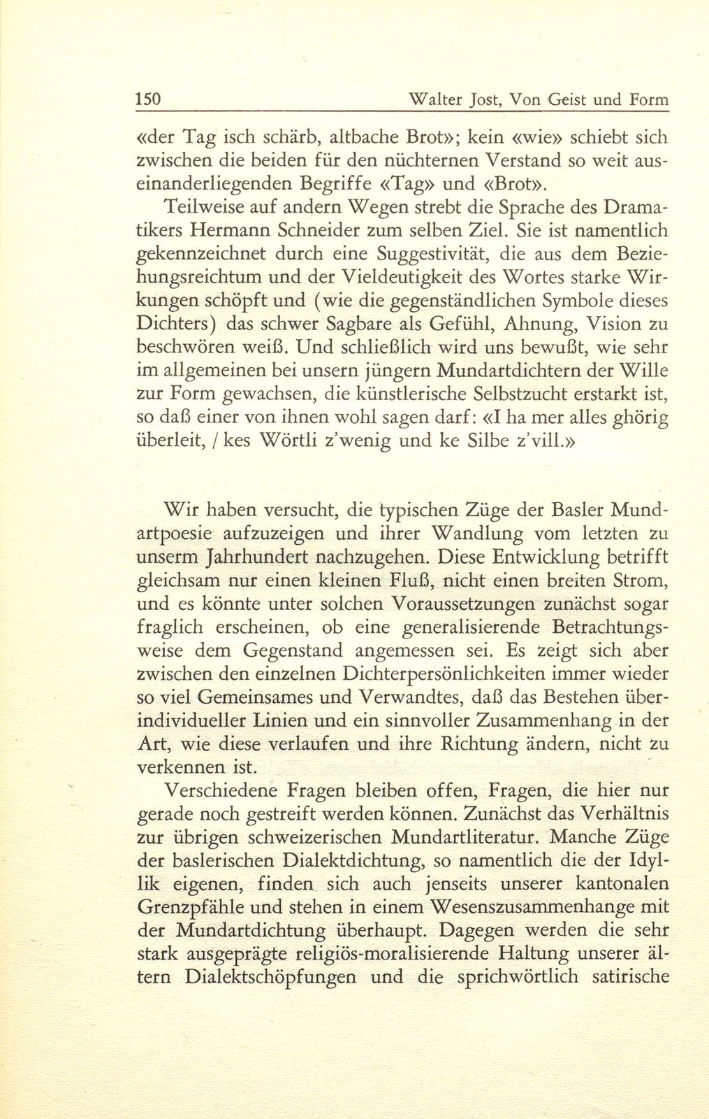 Von Geist und Form der Basler Mundartdichtung – Seite 29