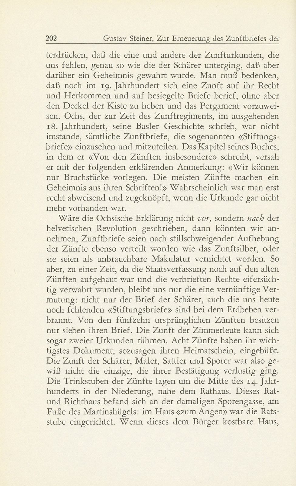 Zur Erneuerung des Zunftbriefes der Schärer, Maler und Sattler nach dem grossen Erdbeben – Seite 3