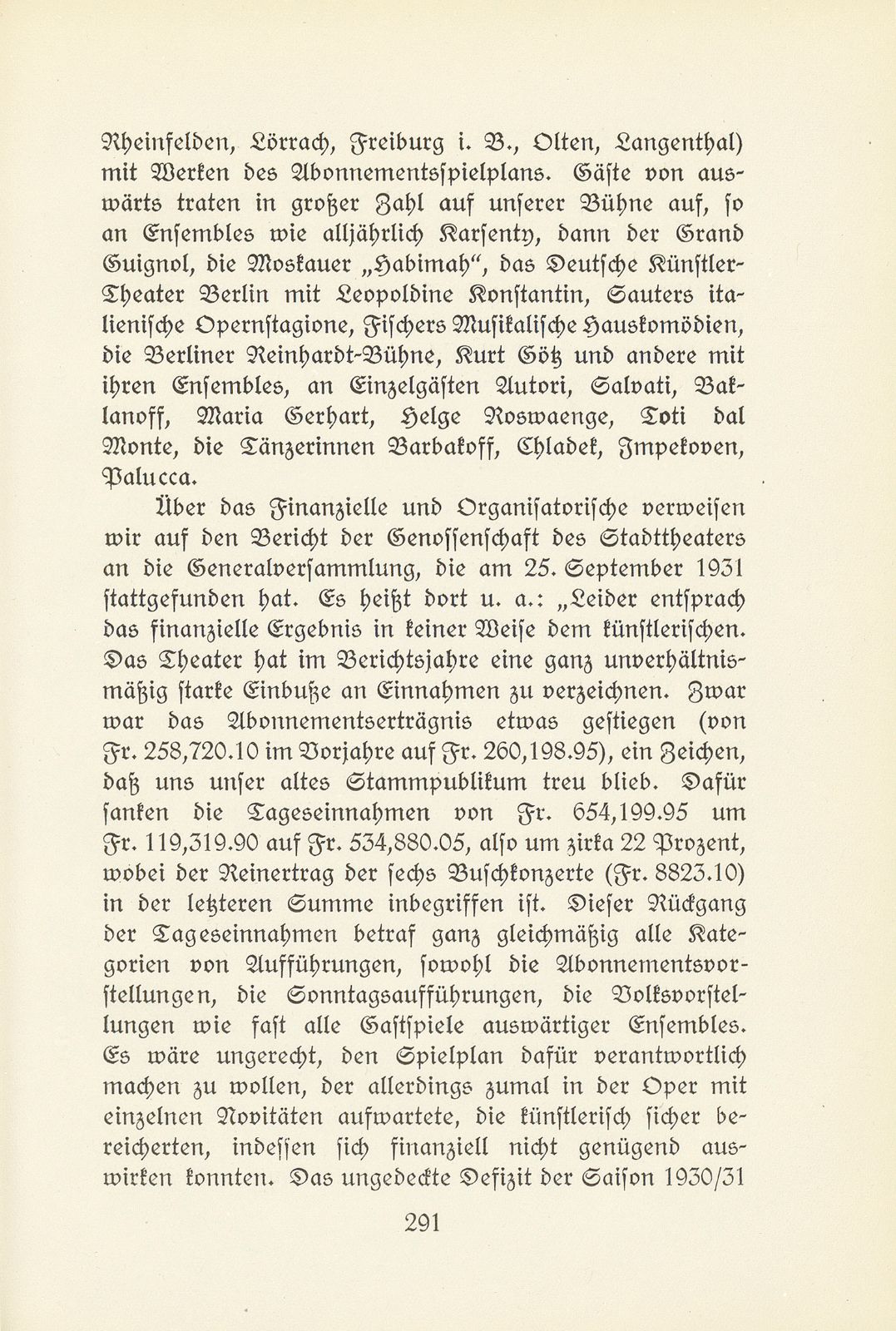 Das künstlerische Leben in Basel vom 1. Oktober 1930 bis 30. September 1931 – Seite 6