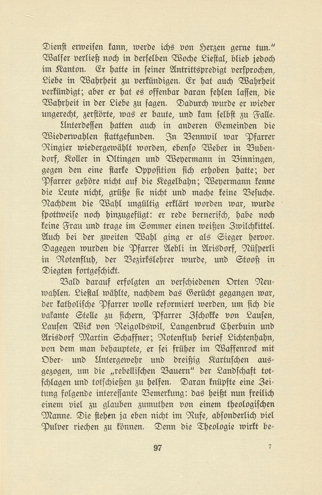 Die Pfarrer im Baselbiet in der Zeit der Trennung von Basel-Stadt – Seite 41