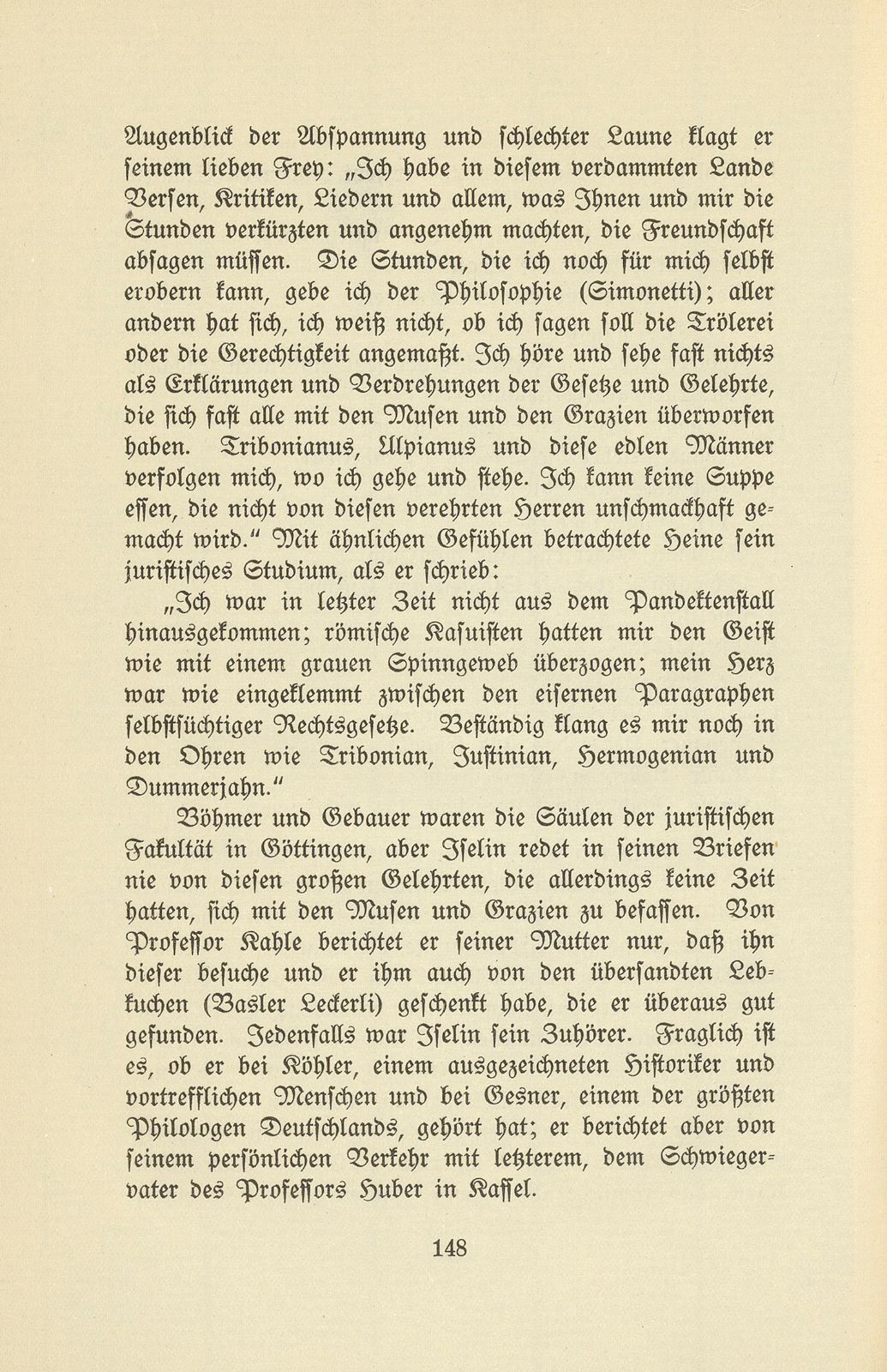 Isaak Iselin als Student in Göttingen (1747/48) – Seite 48