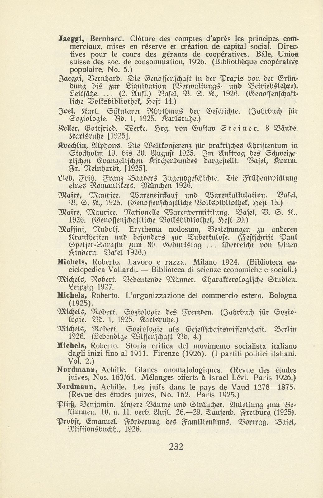 Basler Bibliographie 1926 – Seite 26