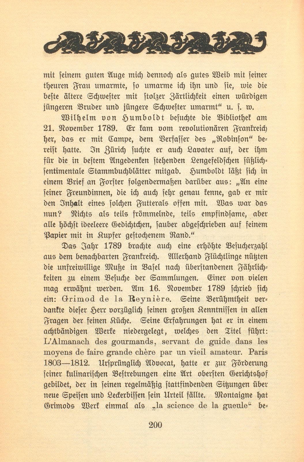 Aus einem Fremdenbuche der öffentlichen Bibliothek der Universität Basel – Seite 8