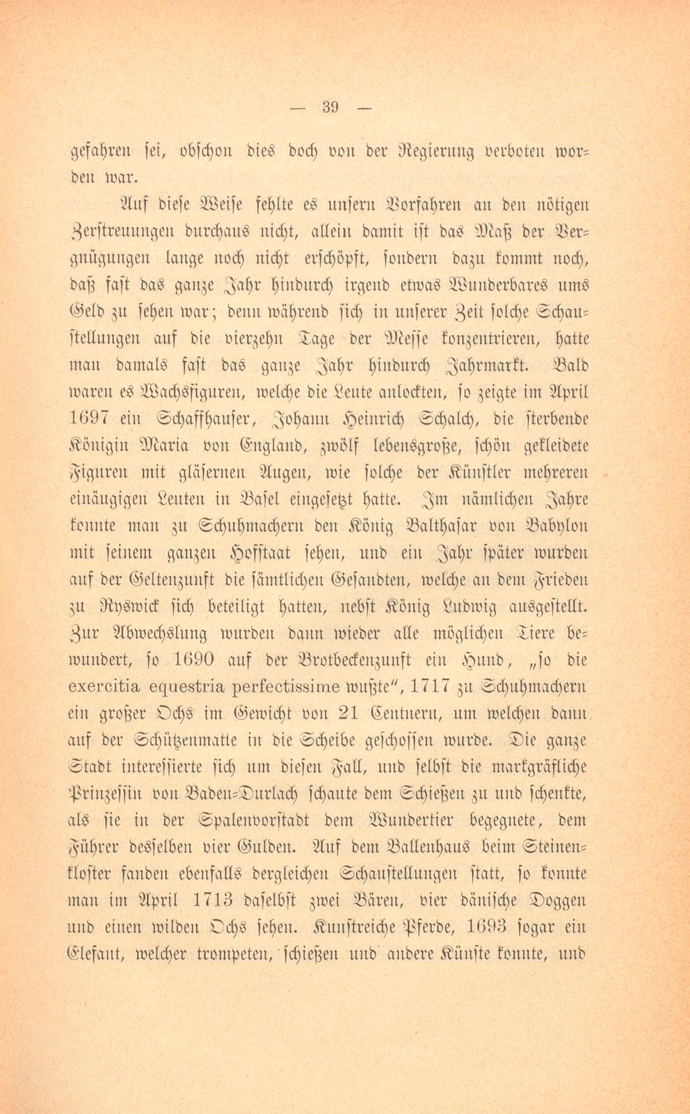 Mitteilungen aus einer Basler Chronik des beginnenden XVIII. Jahrhunderts [Sam. v. Brunn] – Seite 19