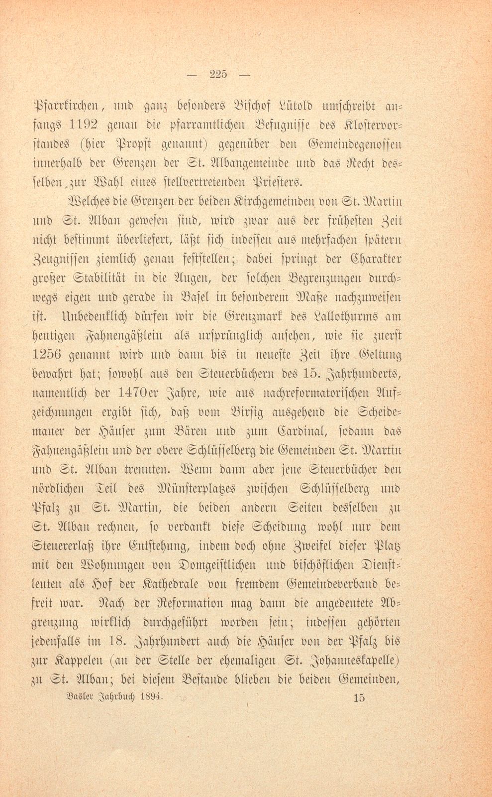 Die Kirchgemeinden Basels vor der Reformation – Seite 6