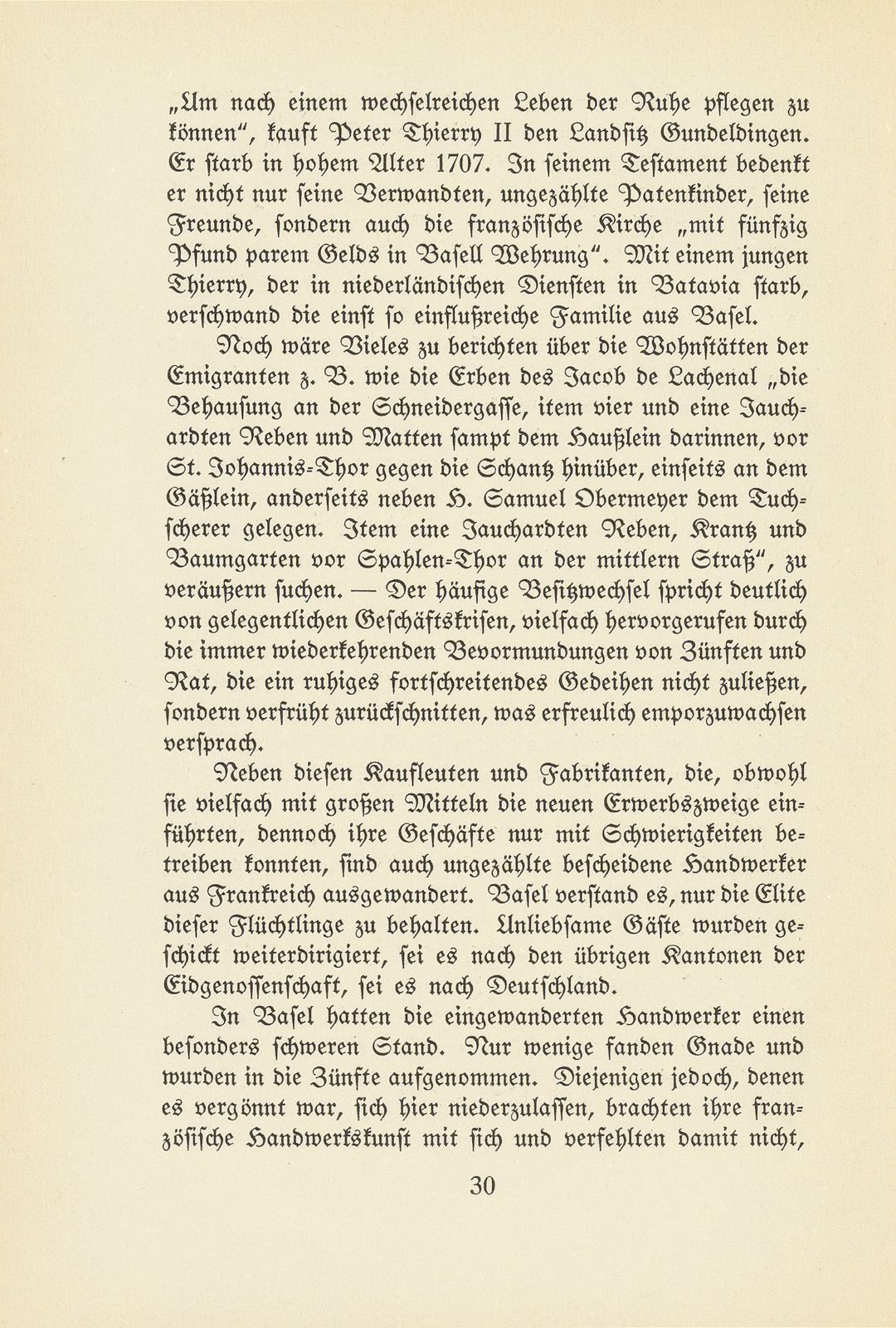 Der Einfluss der französischen Refugianten auf die Kultur Basels – Seite 19