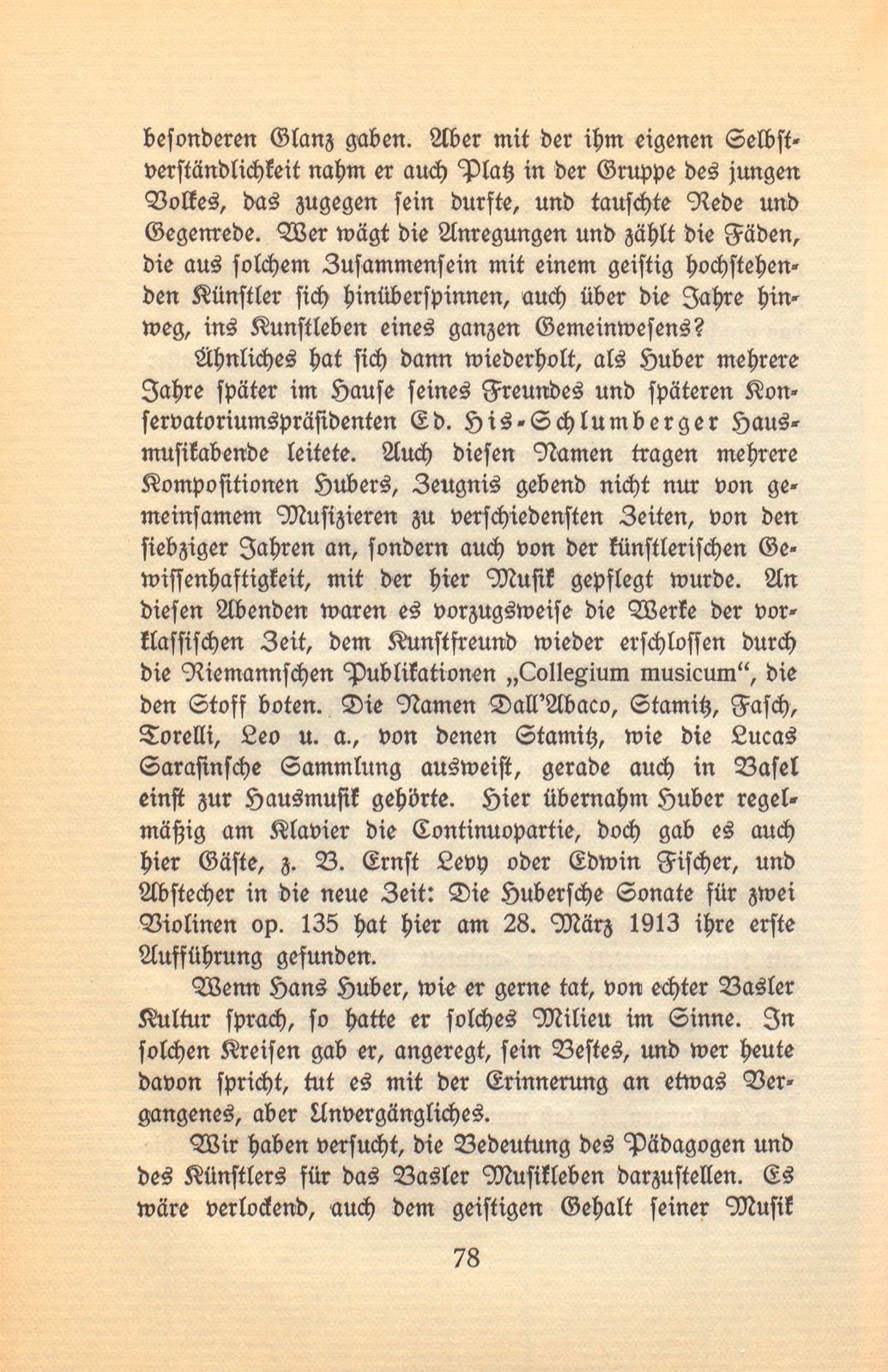 Die Bedeutung Hans Hubers für das Basler Musikleben – Seite 28