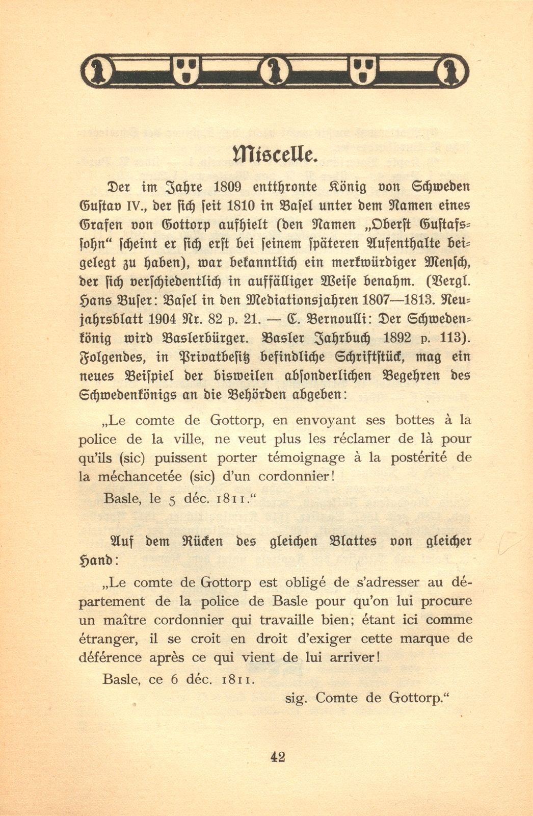 Miscelle [König Gustav IV. von Schweden] – Seite 2