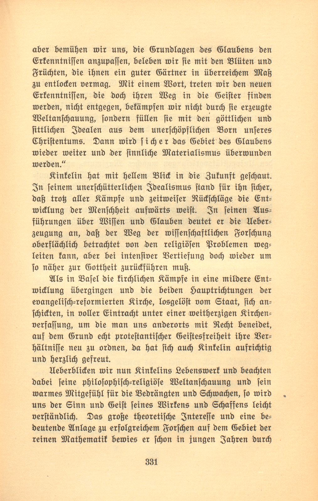 Prof. Dr. Hermann Kinkelin. 11. November 1832 bis 2. Januar 1913 – Seite 32