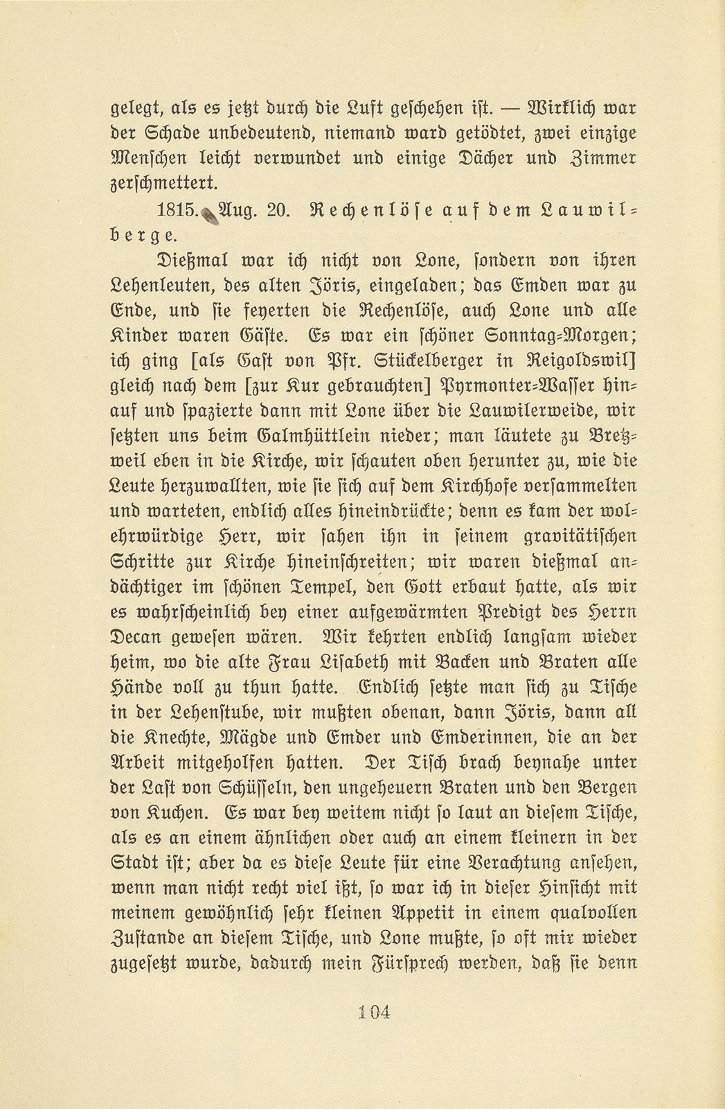 Aus den Aufzeichnungen von Pfarrer Daniel Kraus 1786-1846 – Seite 52