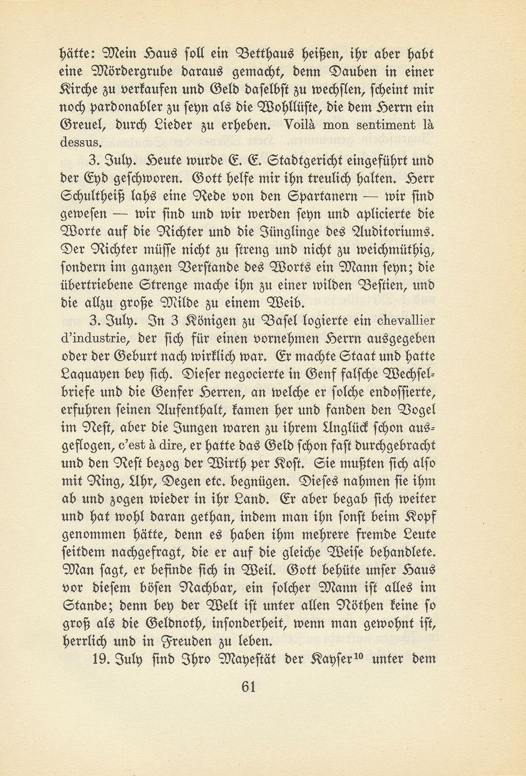 Streifzüge durch ein Notizbuch aus der Zopfzeit. [Emanuel Le Grand] – Seite 11