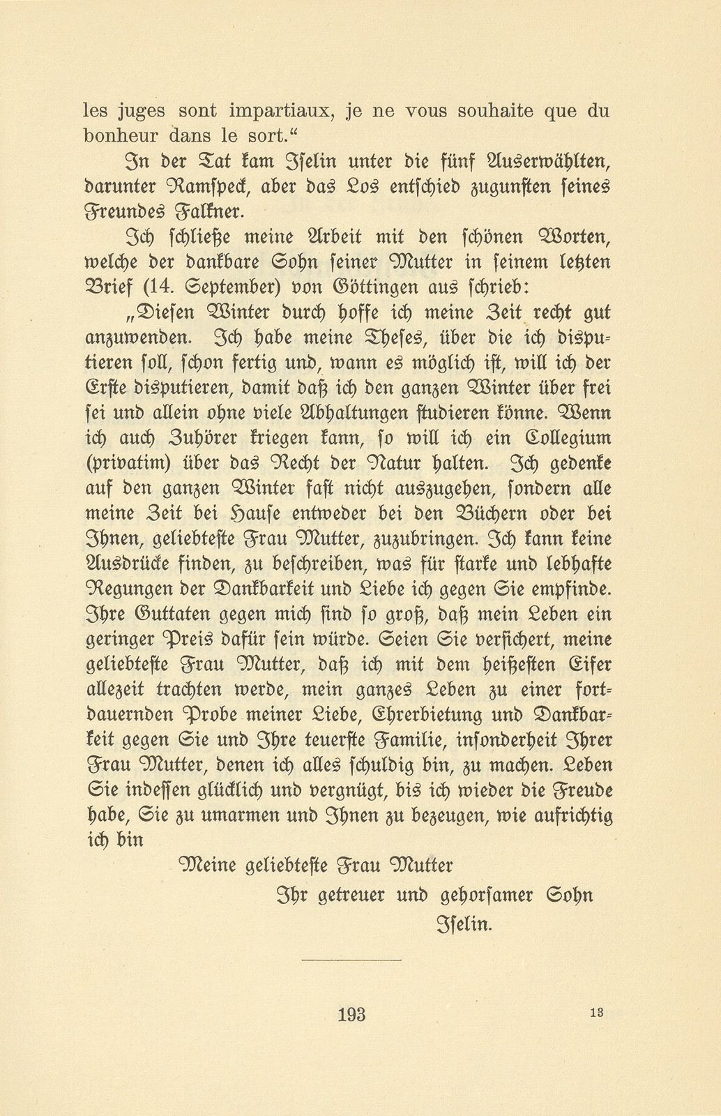 Isaak Iselin als Student in Göttingen (1747/48) – Seite 93