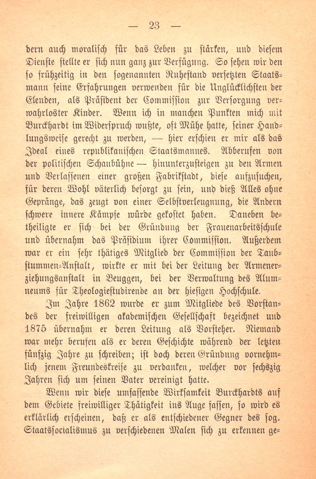 Erinnerungen an Carl Felix Burckhardt und Gottlieb Bischoff, Bürgermeister und Staatsschreiber zu Basel – Seite 23