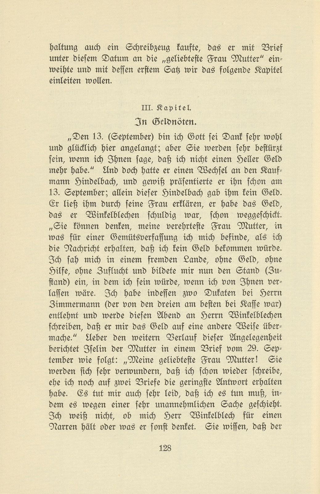 Isaak Iselin als Student in Göttingen (1747/48) – Seite 28