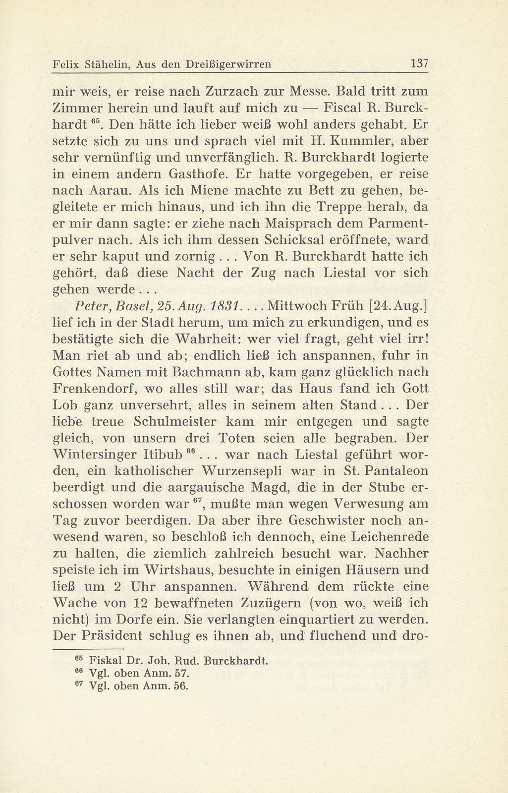 Erlebnisse und Bekenntnisse aus der Zeit der Dreissigerwirren [Gebrüder Stähelin] – Seite 35