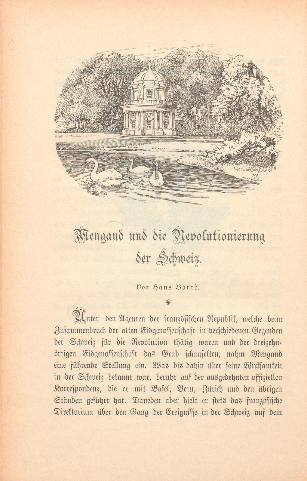 Mengaud und die Revolutionierung der Schweiz – Seite 1