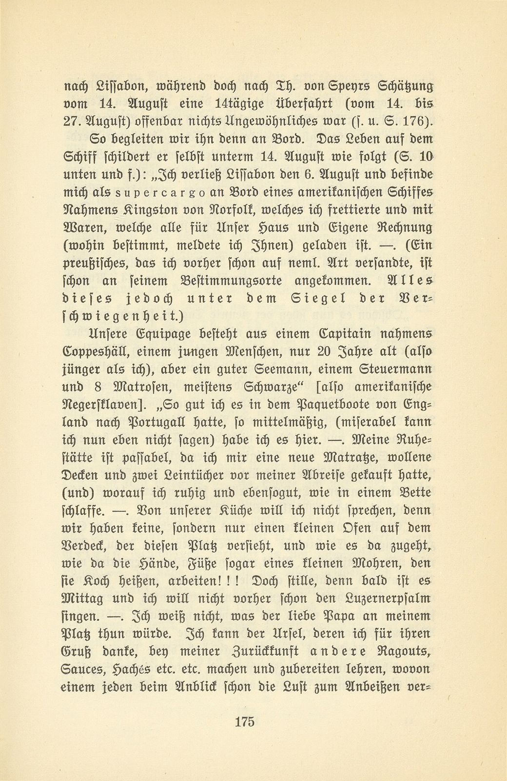 Abenteuer eines jungen Basler Kaufmanns vor hundert Jahren. Theodor von Speyr – Seite 19