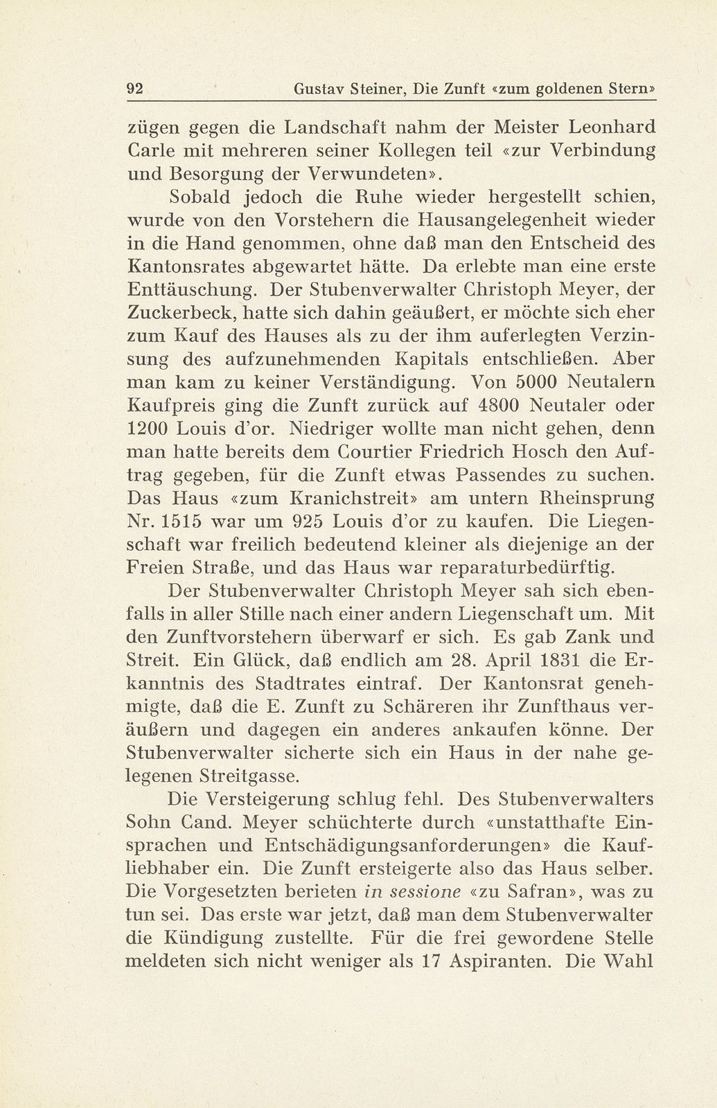 Die Zunft ‹zum goldenen Stern› im 19. Jahrhundert – Seite 24