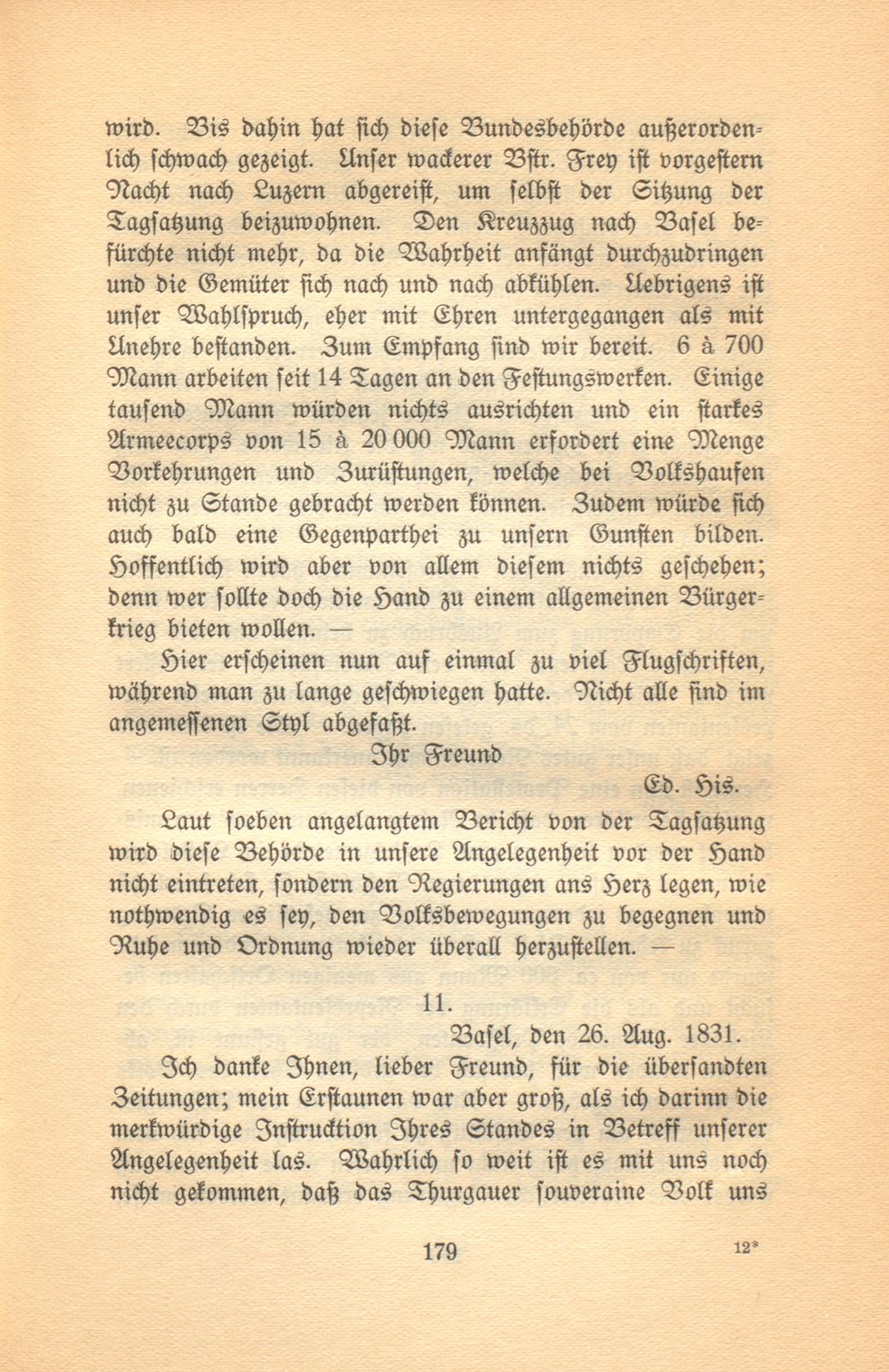 Aus den Briefen eines Baslers vor hundert Jahren [Eduard His-La Roche] – Seite 13