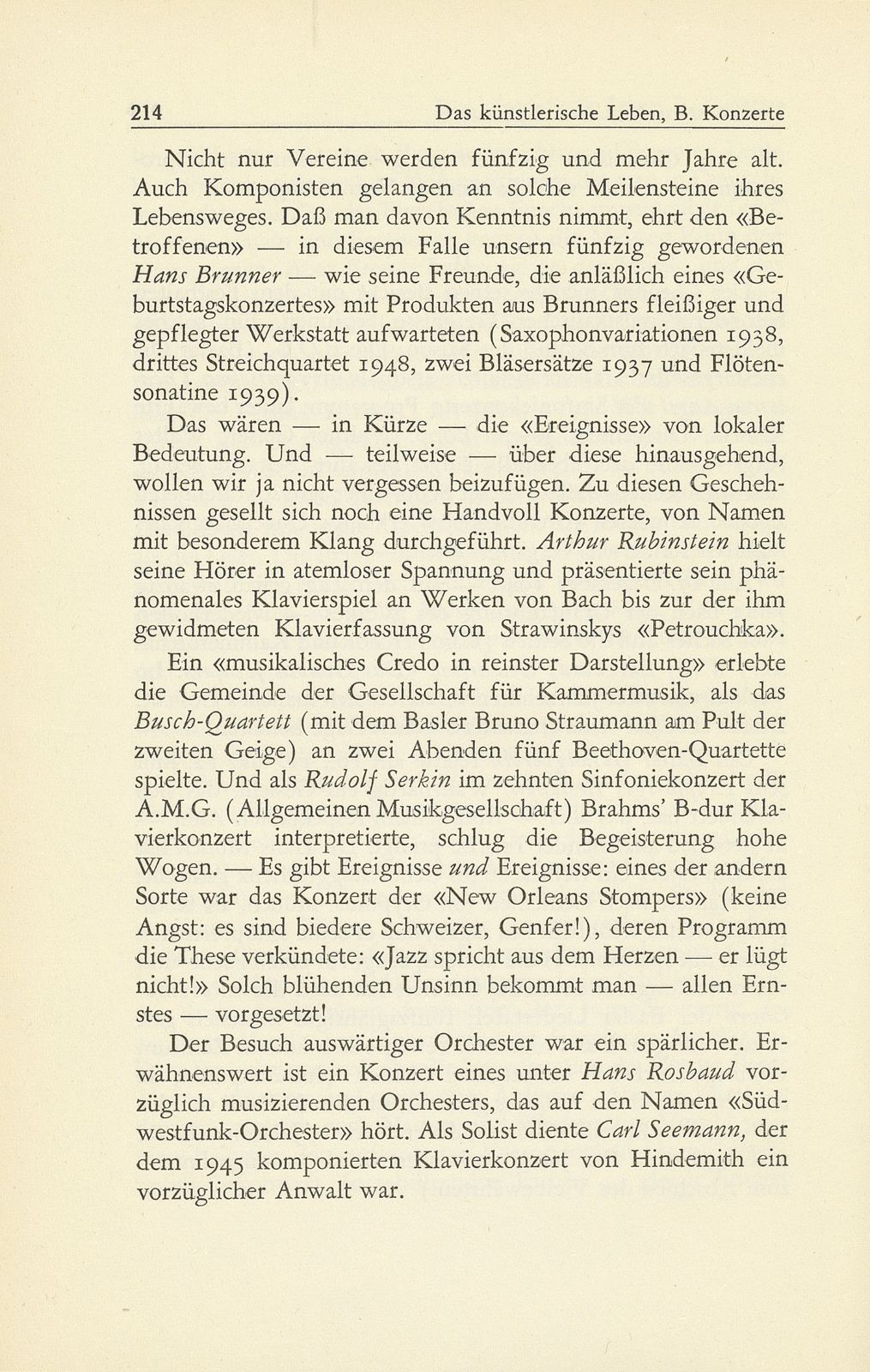 Das künstlerische Leben in Basel vom 1. Oktober 1948 bis 30. September 1949 – Seite 4