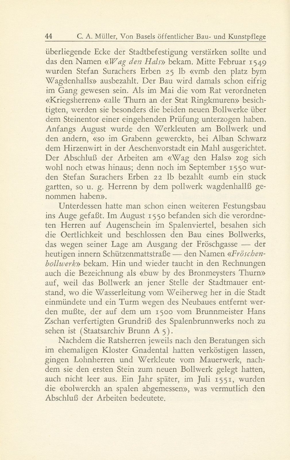 Von Basels öffentlicher Bau- und Kunstpflege in den Jahrzehnten nach der Reformation 1529-1560 – Seite 24