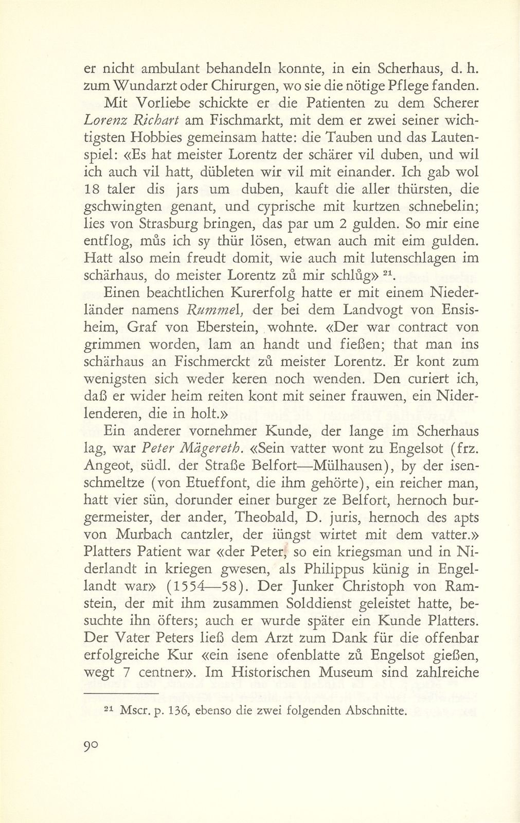 Aus der Frühzeit von Felix Platters Praxis – Seite 11