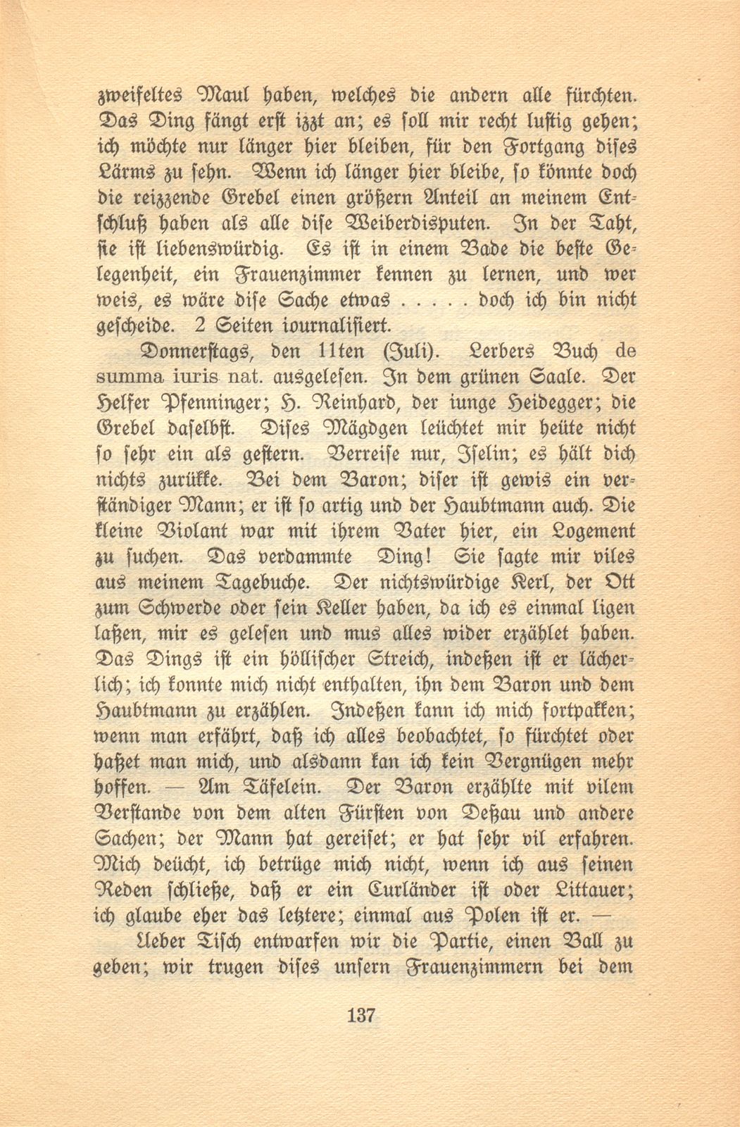 Isaak Iselins Reisetagebuch 1754 – Seite 42