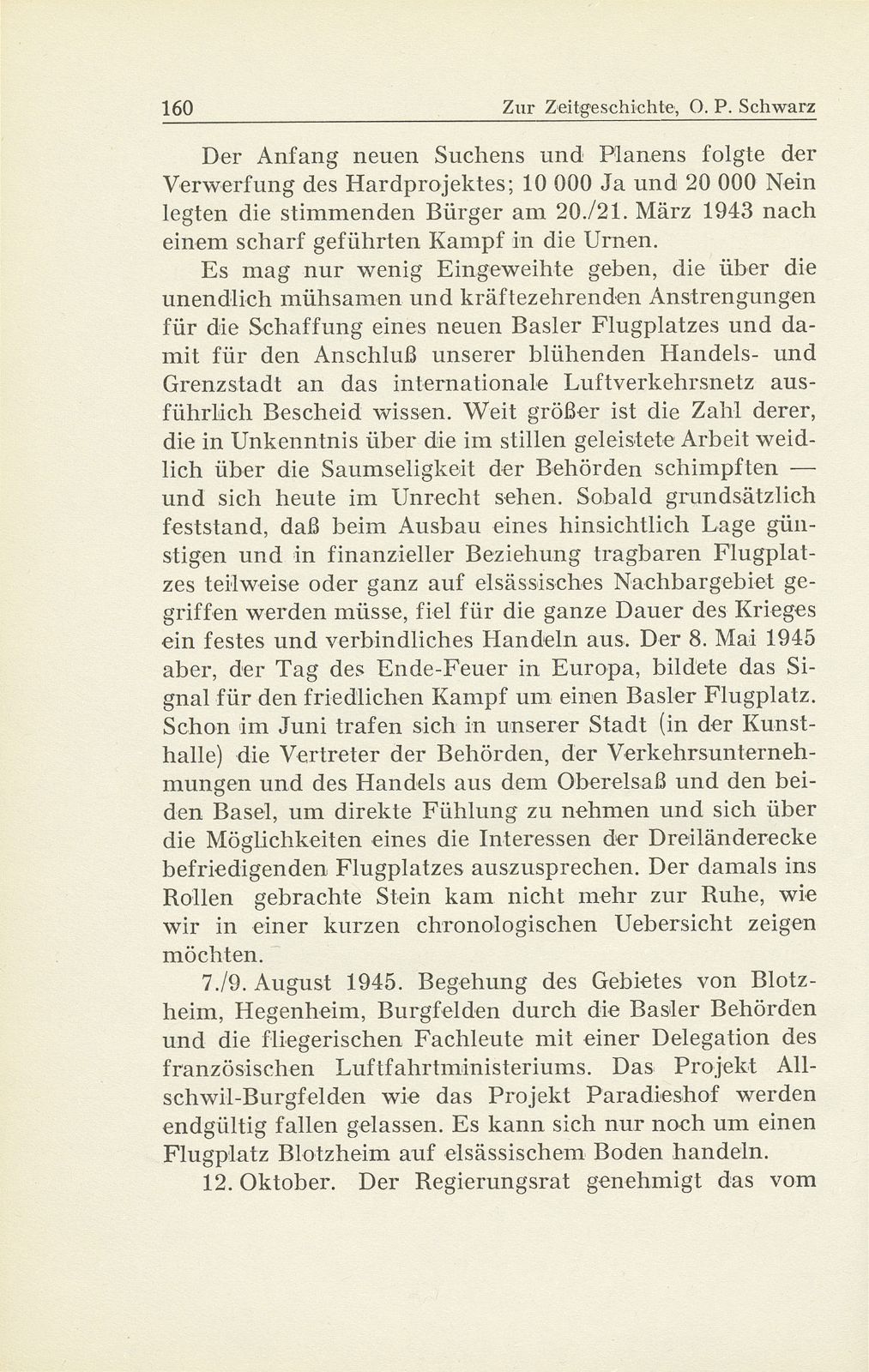 Zur Zeitgeschichte. Vom Sternenfeld zum Flugplatz Basel-Mülhausen – Seite 5