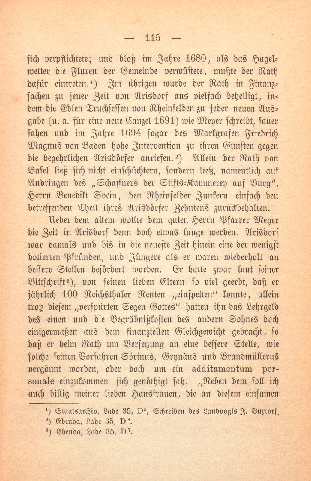 Geschichte der Pfarrei Arisdorf, nach handschriftlichen Quellen dargestellt – Seite 11