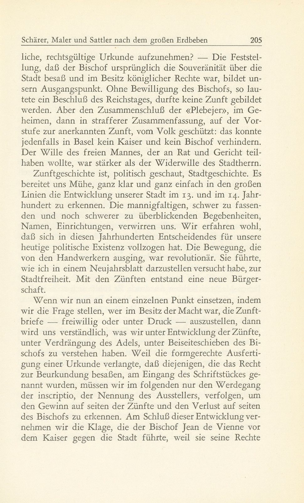 Zur Erneuerung des Zunftbriefes der Schärer, Maler und Sattler nach dem grossen Erdbeben – Seite 6