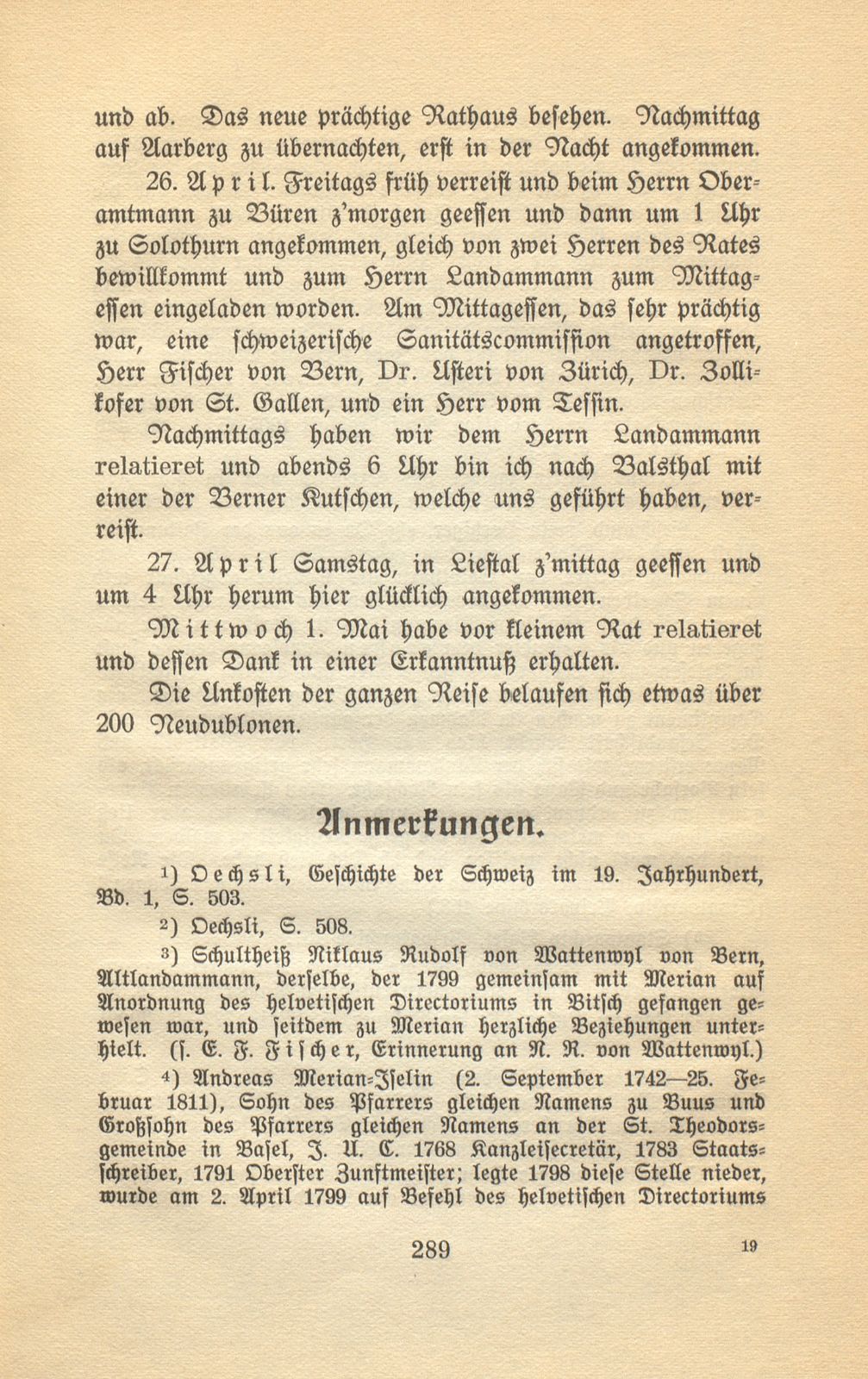 Bürgermeister Andreas Merians Reyssbeschreibung nach Chambéry zur Complimentierung des französischen Kaisers als König von Italien April 1805 – Seite 16