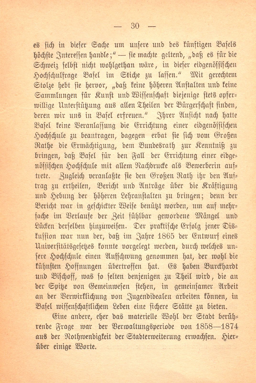 Erinnerungen an Carl Felix Burckhardt und Gottlieb Bischoff, Bürgermeister und Staatsschreiber zu Basel – Seite 30