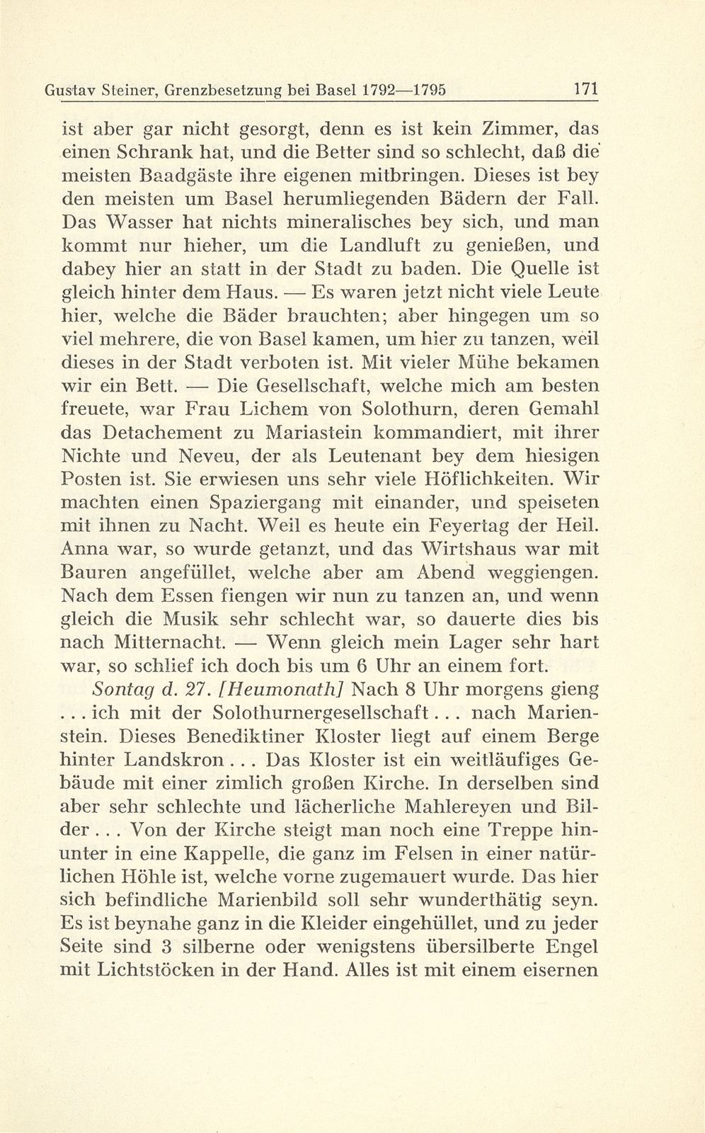 Grenzbesetzung bei Basel im Revolutionskrieg 1792-1795 – Seite 70