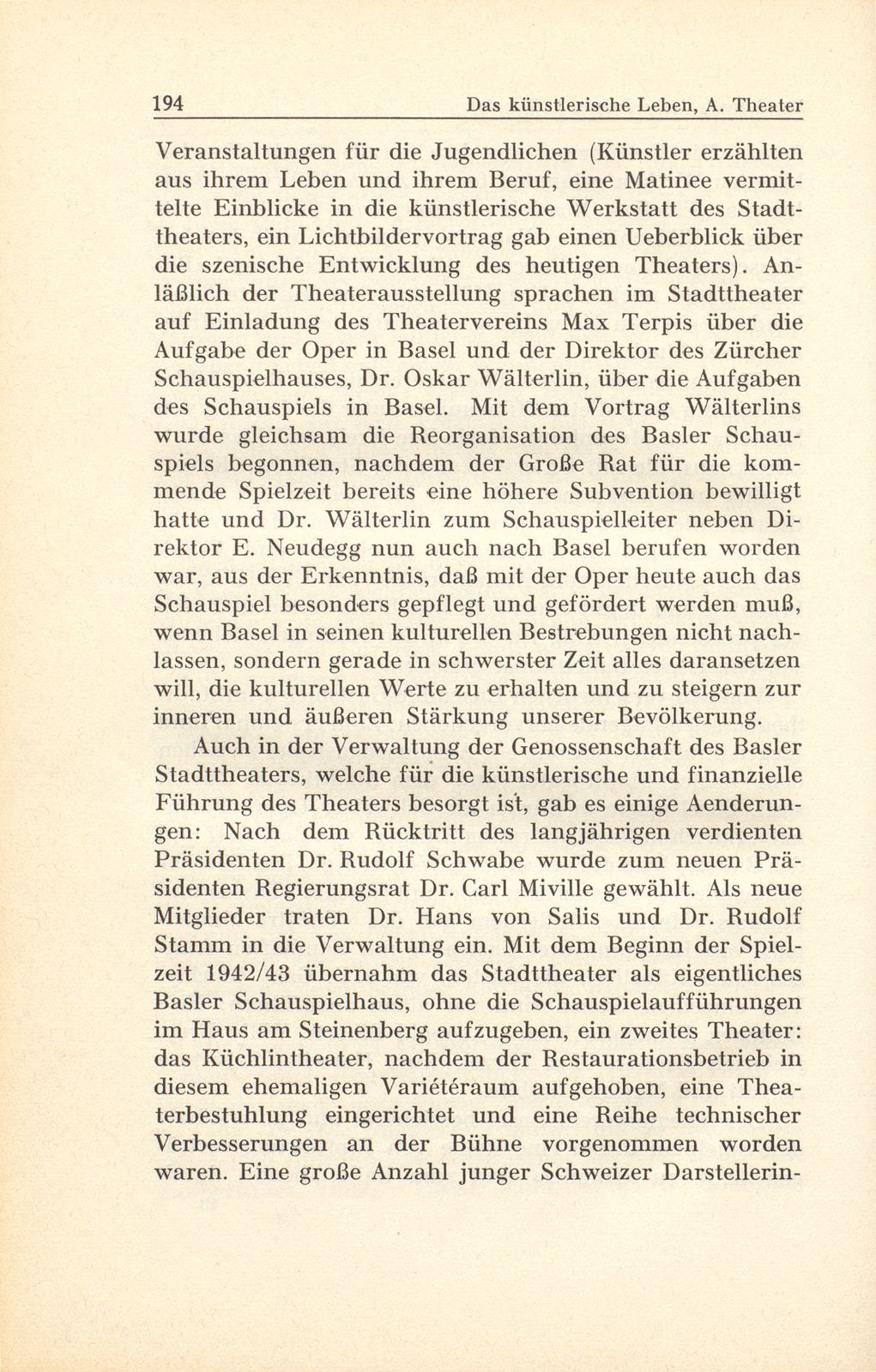 Das künstlerische Leben in Basel vom 1. Oktober 1941 bis 30. September 1942 – Seite 5