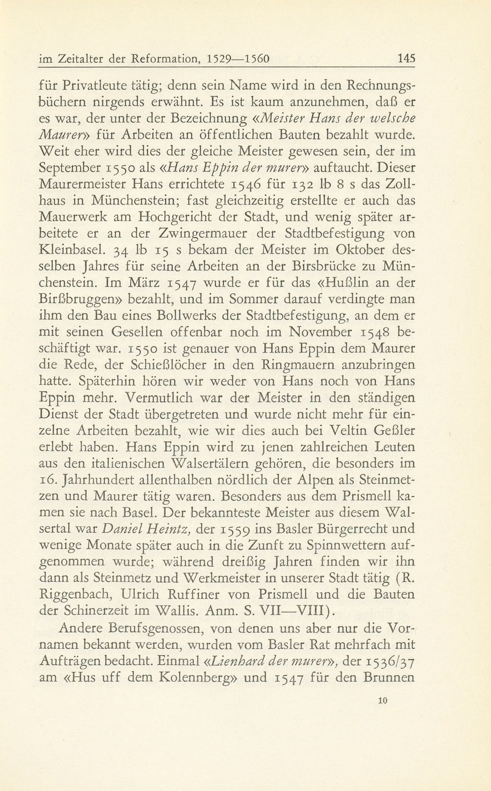 Bau- und Kunstpflege der Stadt Basel im Zeitalter der Reformation, 1529-1560 – Seite 13