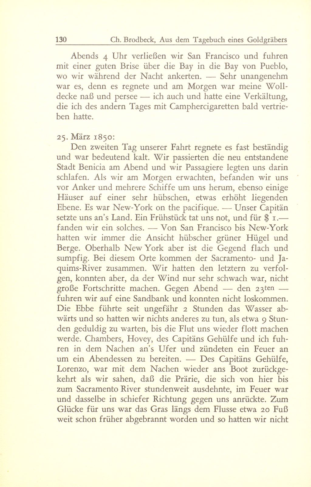 Aus dem Tagebuch eines Goldgräbers in Kalifornien [J. Chr. Brodbeck] – Seite 9