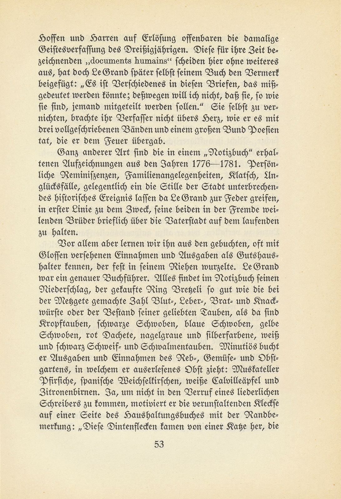 Streifzüge durch ein Notizbuch aus der Zopfzeit. [Emanuel Le Grand] – Seite 3