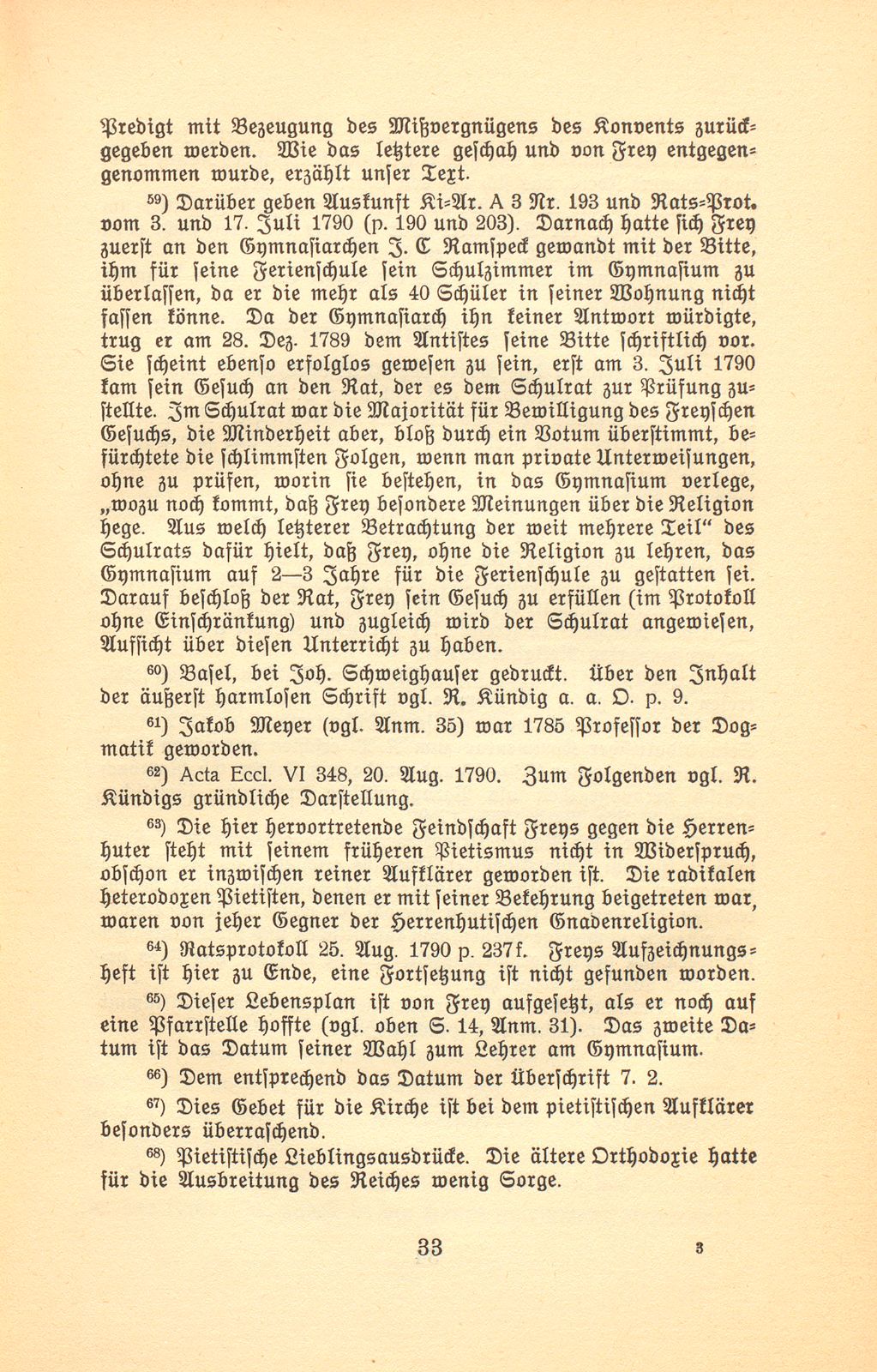 Aus den Papieren eines Pietisten und Aufklärers. [Joh. Frey] – Seite 33