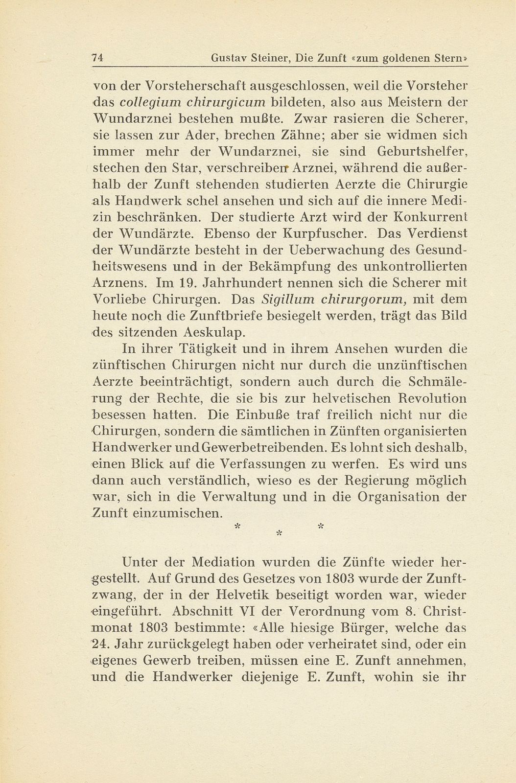 Die Zunft ‹zum goldenen Stern› im 19. Jahrhundert – Seite 6