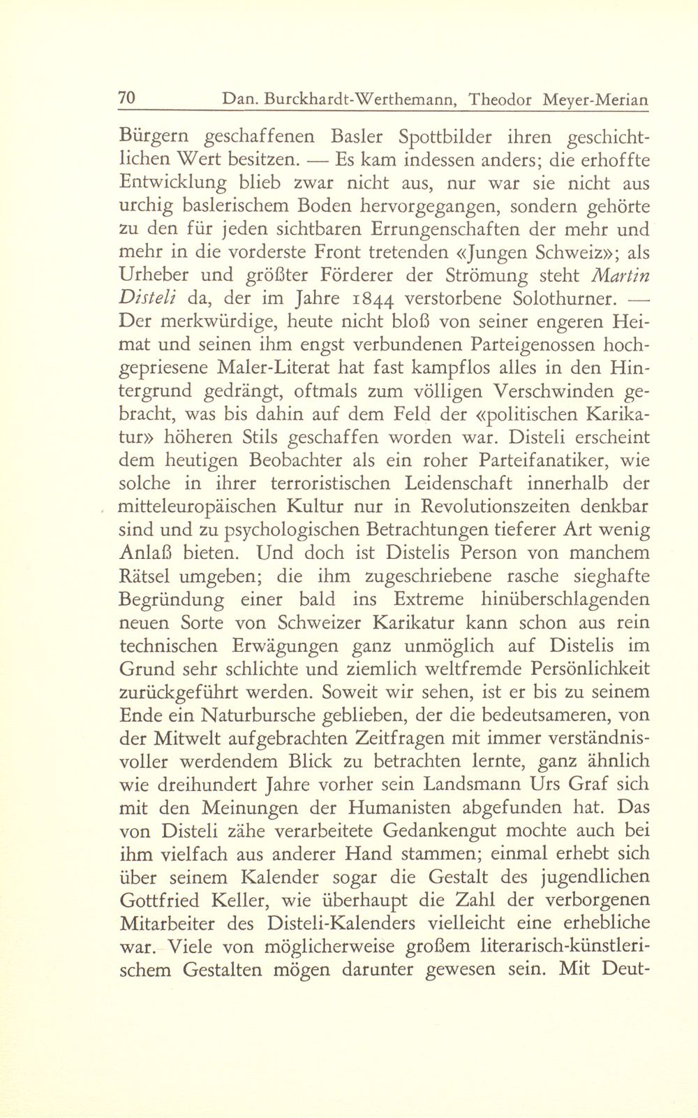 Theodor Meyer-Merian und das Basler Spottbild der Biedermeierzeit – Seite 2