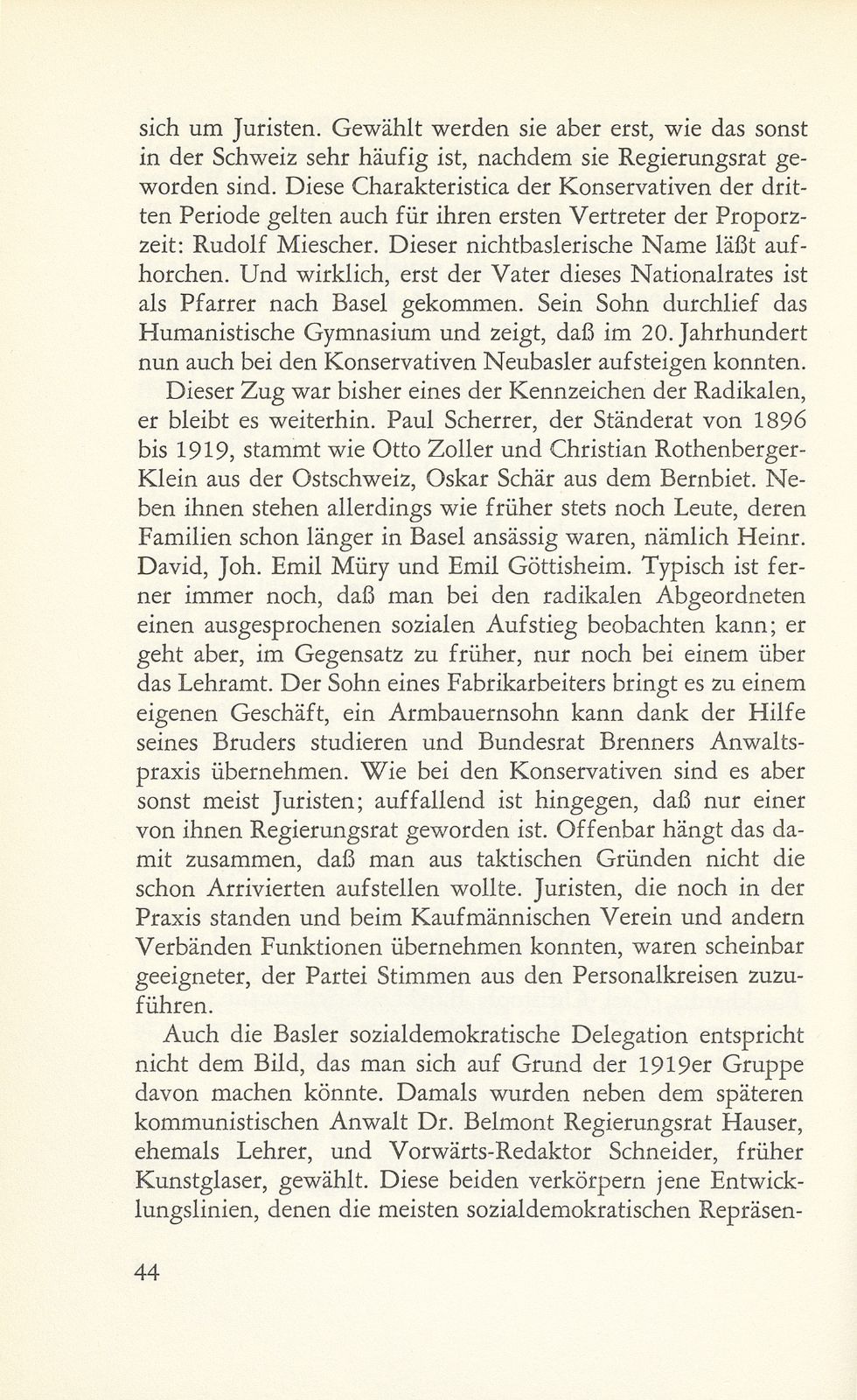 Vom Wandel der Basler Vertretung in der Bundesversammlung 1848-1919 – Seite 14