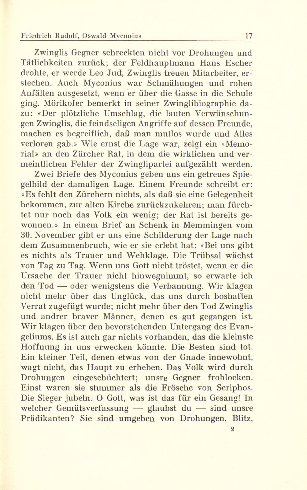 Oswald Myconius, der Nachfolger Oekolampads – Seite 4