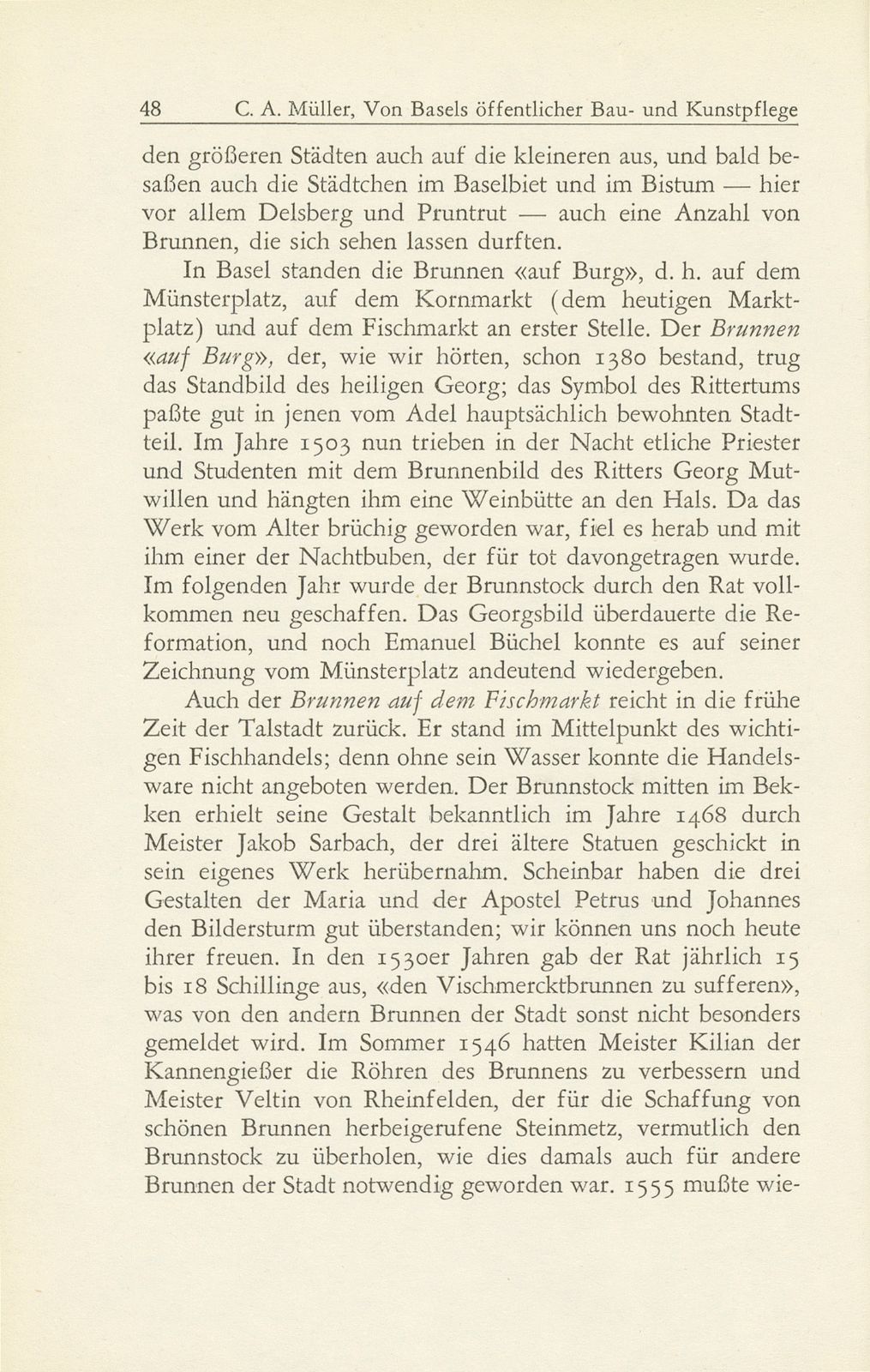 Von Basels öffentlicher Bau- und Kunstpflege in den Jahrzehnten nach der Reformation 1529-1560 – Seite 28