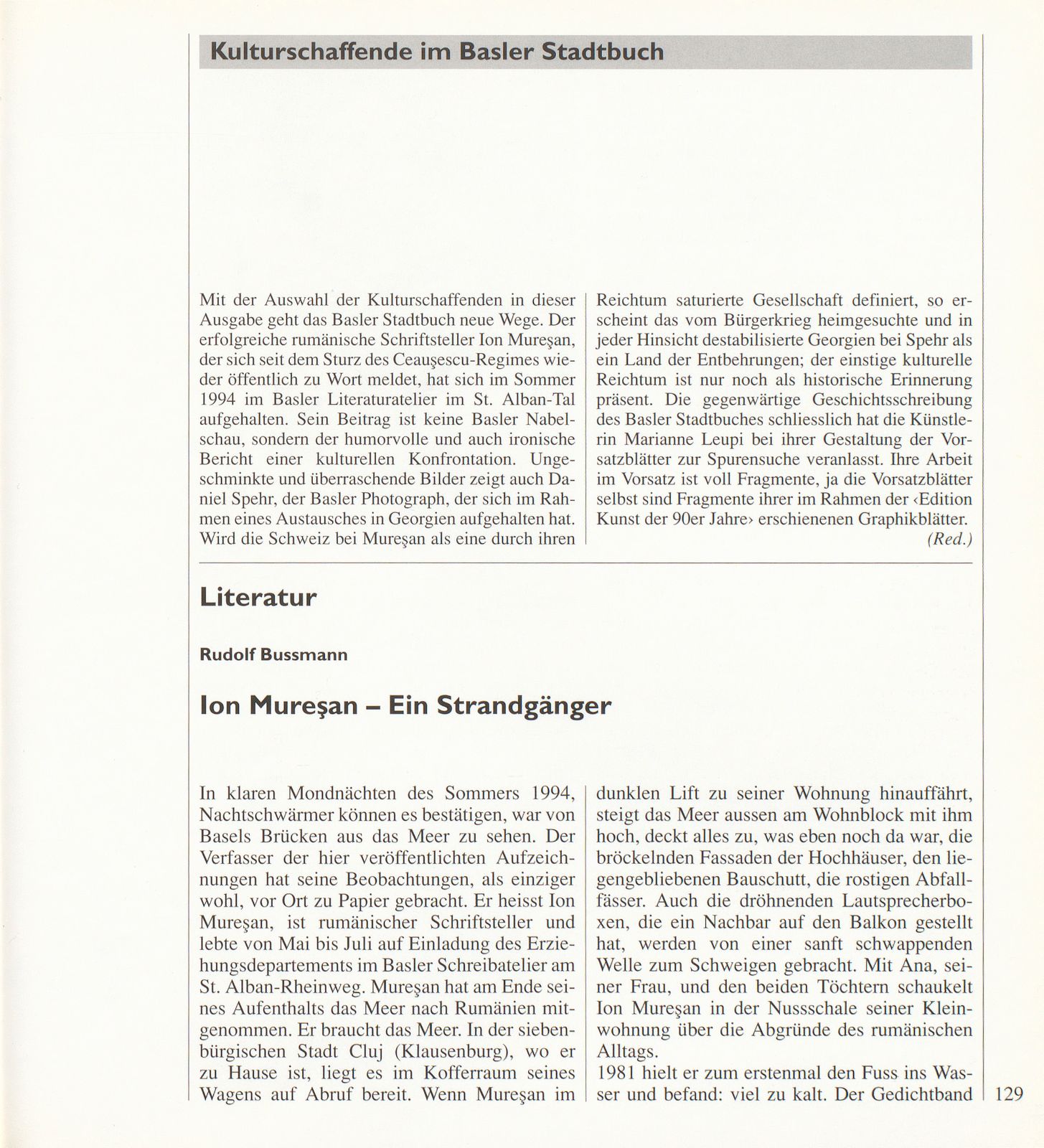 Ion Muresan – Ein Strandgänger – Seite 1